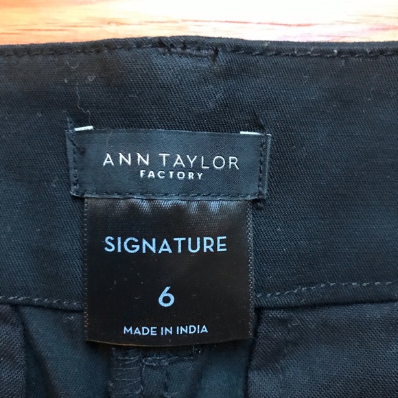 Ann Taylor Factory Black Cotton Shorts, EUC, 6 - Picture 2 of 9